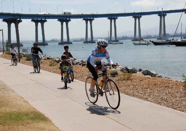 Cyclist in San Diego